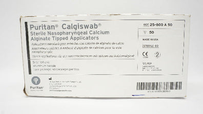 Puritan 25-800A50 Calgiswab Sterile Nasopharyngeal Tipped Applicator - Box of 50